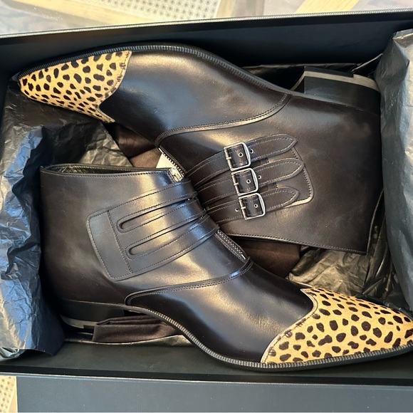 Saint Laurent Paris Leopard Toe Boot - Picture 6 of 7